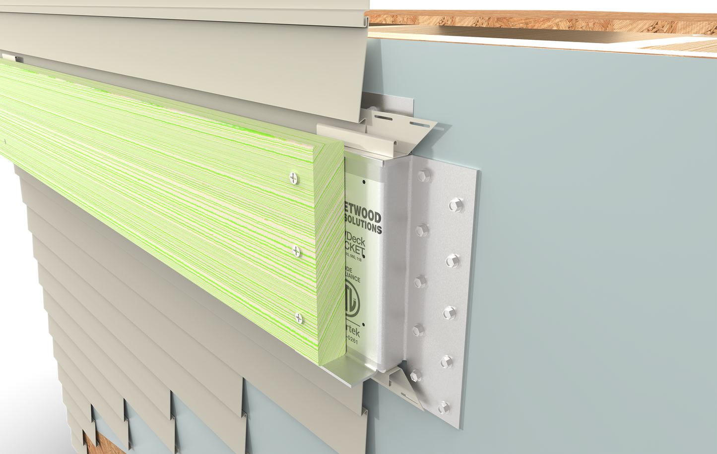 MTWDeck Ledger Bracket Siding