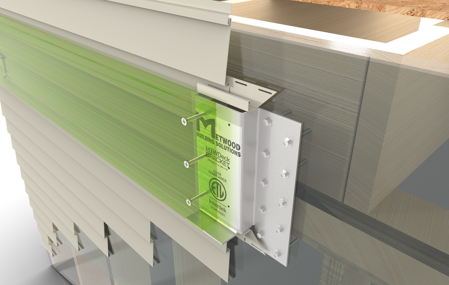 MTWDeck Ledger Bracket Siding