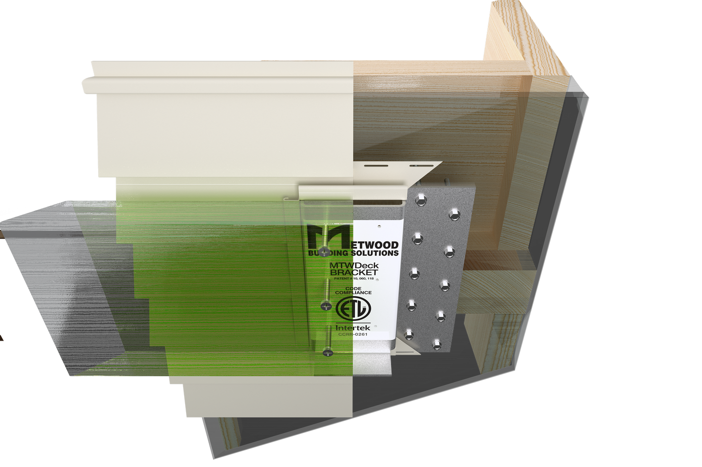 MTWDeck Ledger Bracket Siding